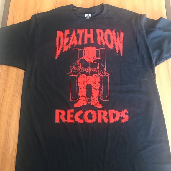 death row records t shirt red